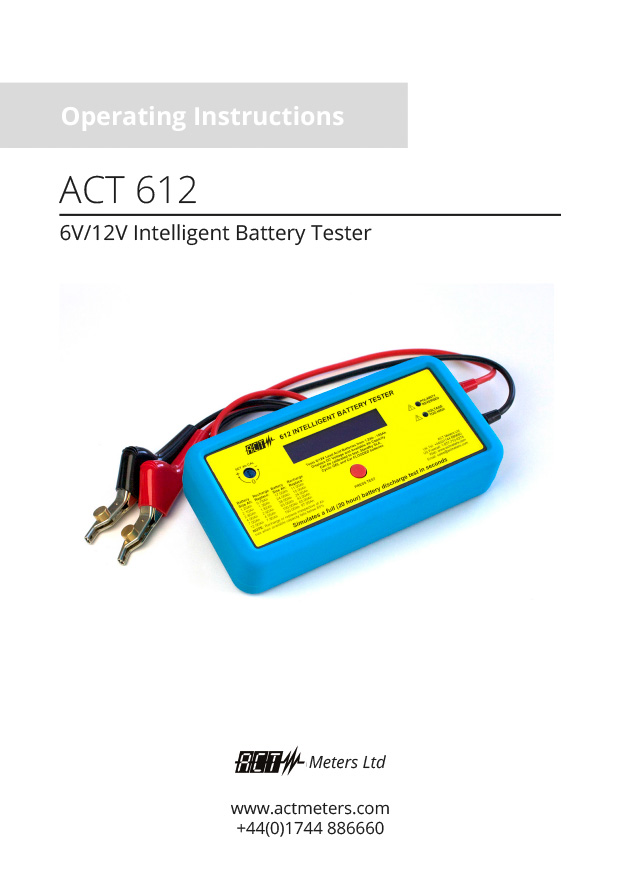 ACT 612 Operating Instructions